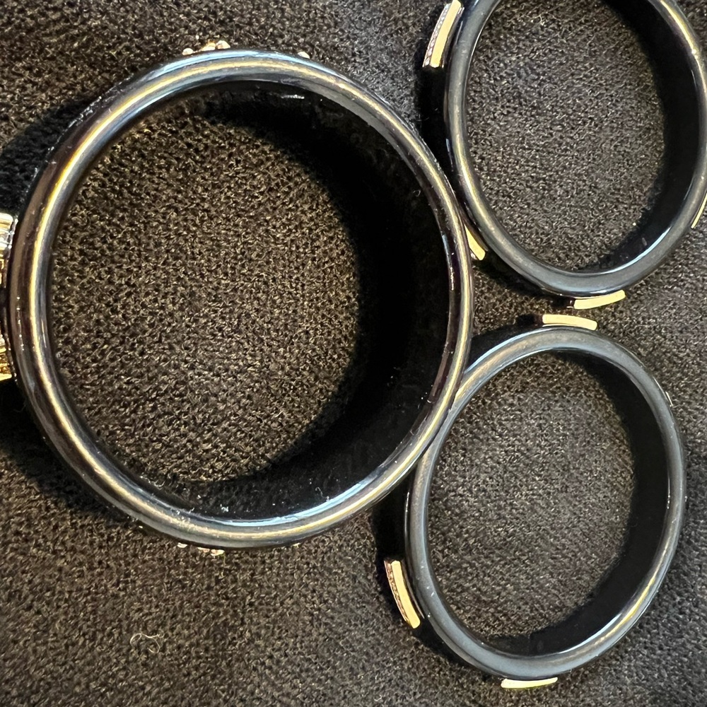 Black and Gold Bangle Set
